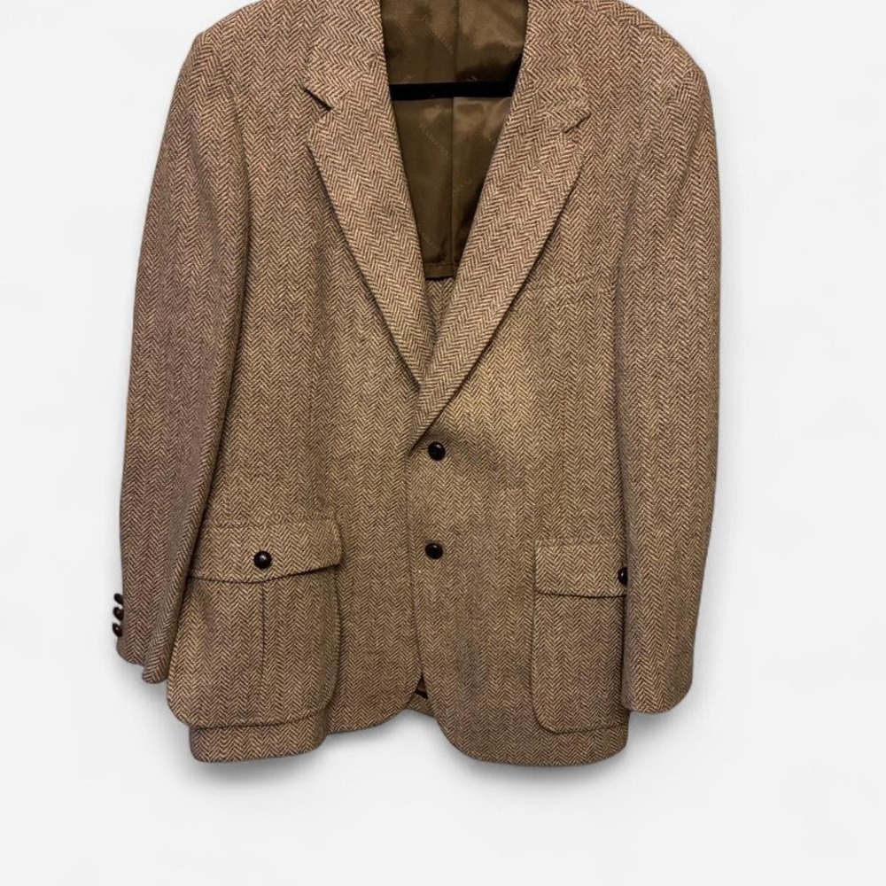 Pendleton brown wool blazer with herringbone pattern Sz M (sz estimated)